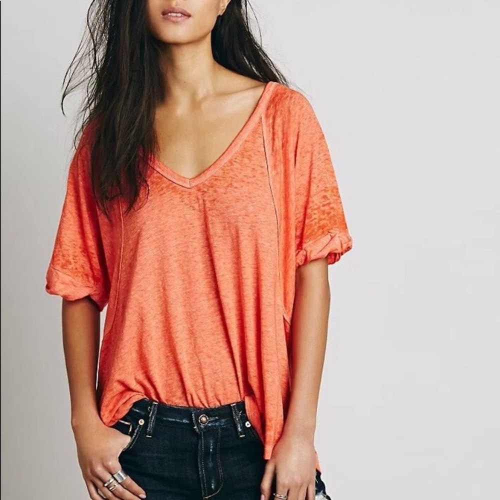 Free people we the free blood orange top